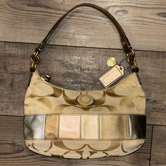 Coach Signature Multi-Stripe Demi Hobo Crossbody Bag - Picture 2 of 11